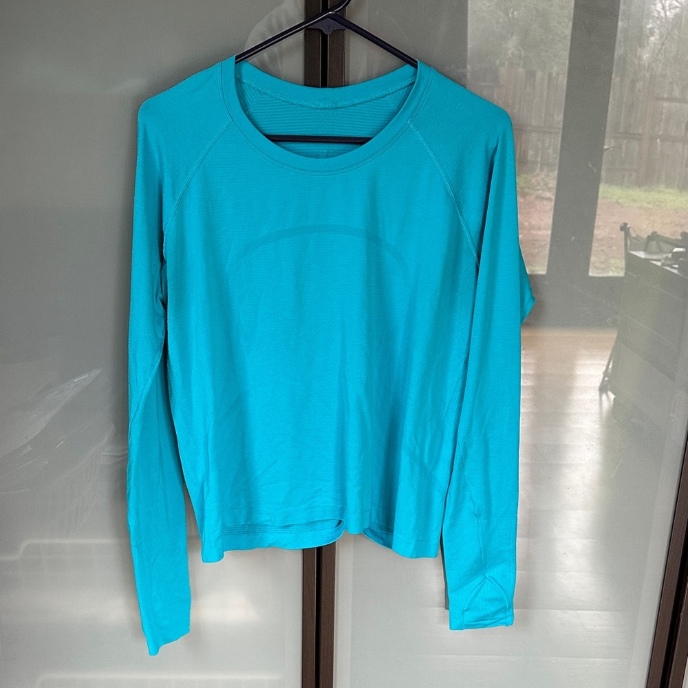 Lululemon Swiftly Tech Long Sleeve Shirt 2.0 Waist Length Size 12